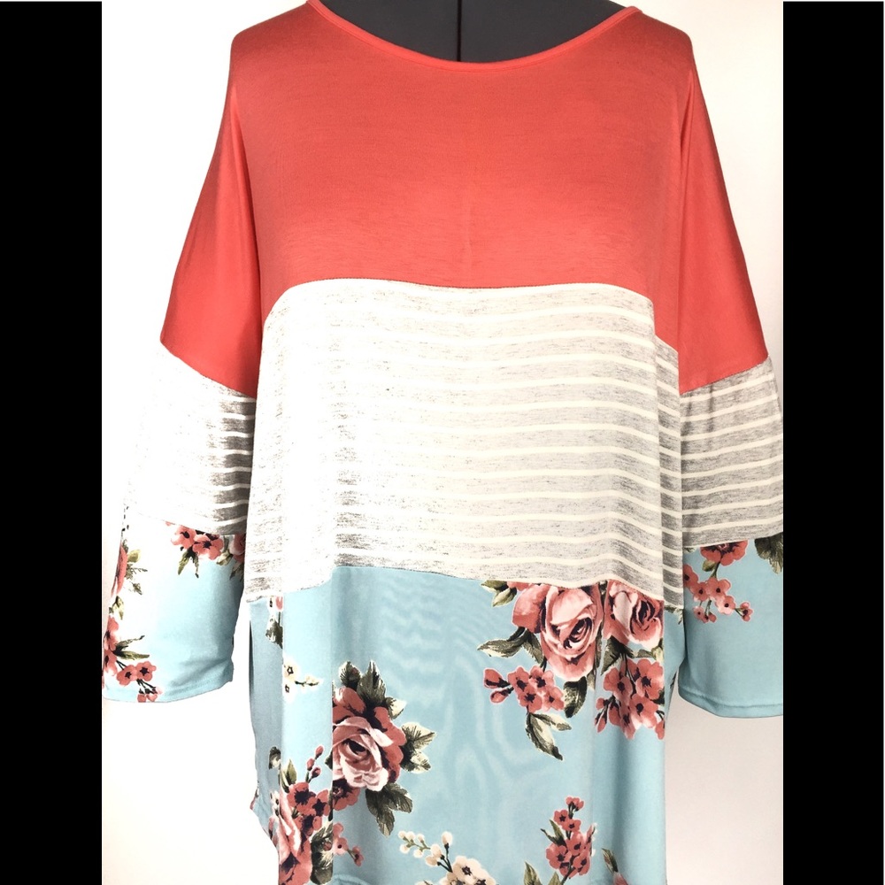 EGS by Eloges of California color block tunic 2X